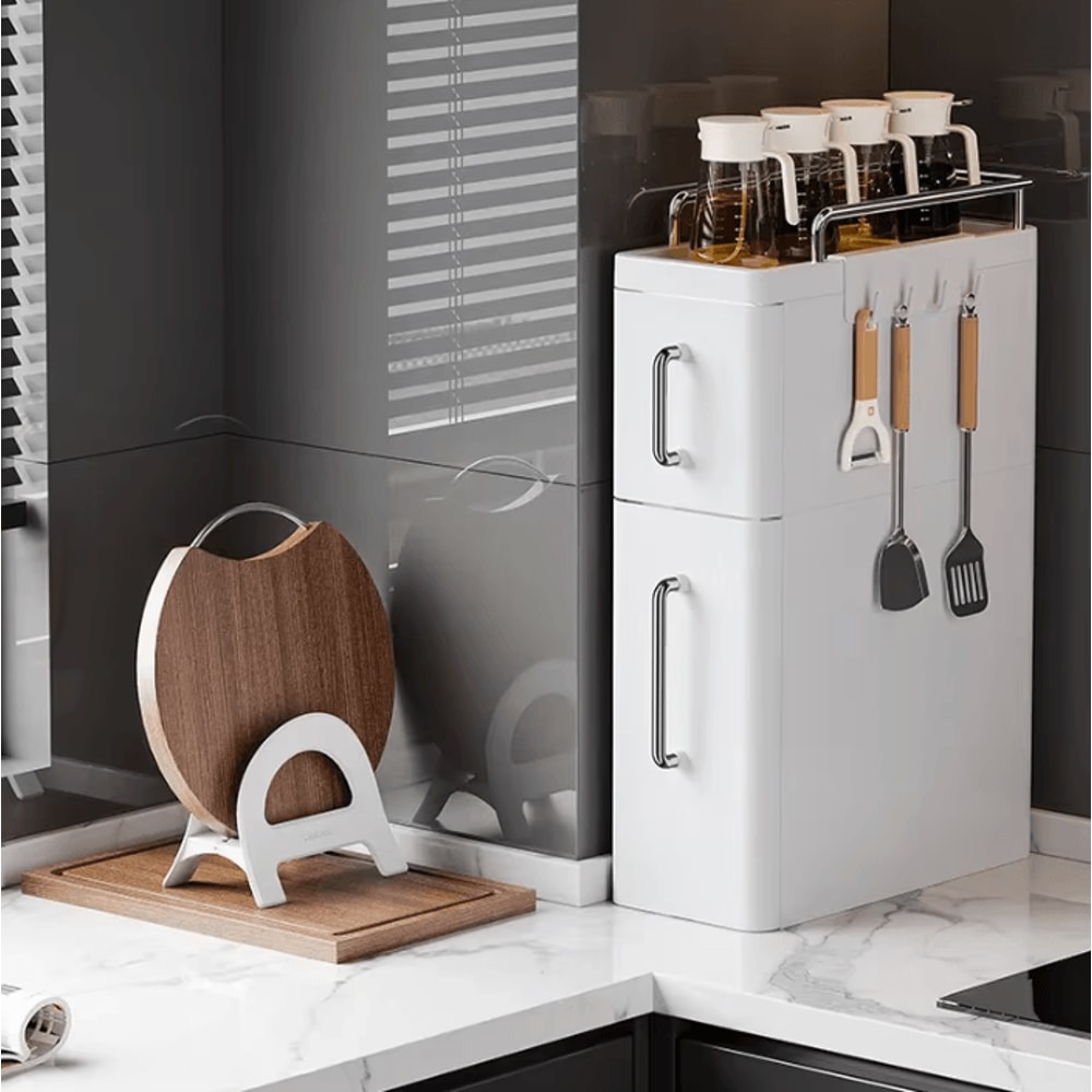 SpiceFlow PullOut Kitchen Spice Shelf MultiLayer Oil Seasoning Organizer 0