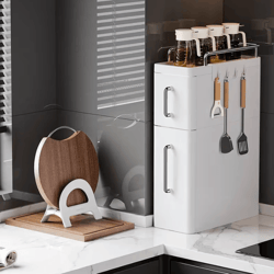 spiceflow pull-out kitchen spice shelf – multi-layer oil & seasoning organizer
