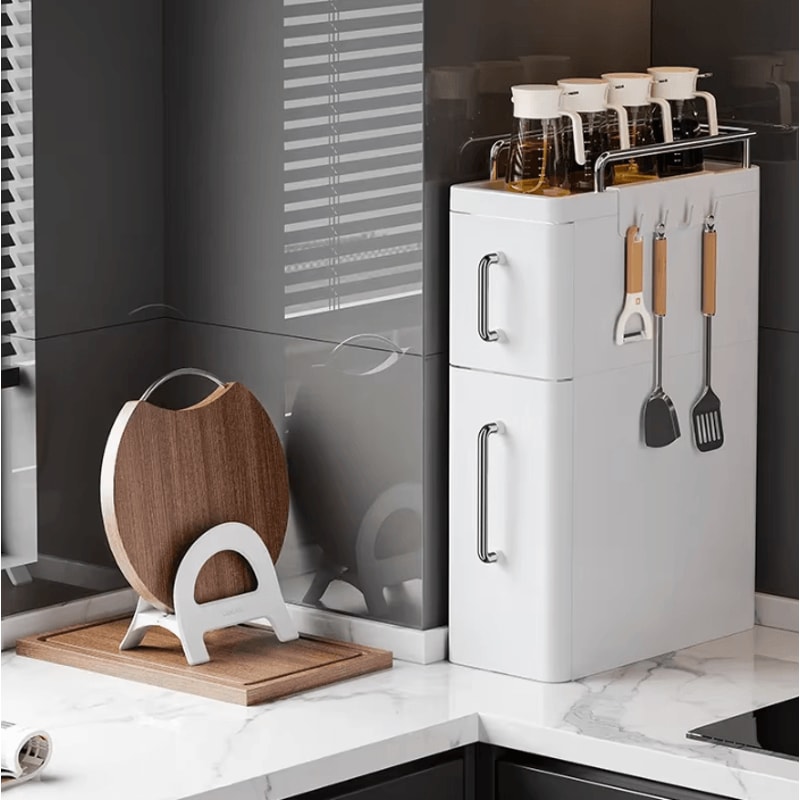 SpiceFlow PullOut Kitchen Spice Shelf MultiLayer Oil Seasoning Organizer 0