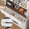 RusticHaven Farmhouse Bar Cabinet With Sliding Barn Doors Wine Storage 3