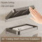 FlexFold Wall Mounted Bathroom Shelf NoDrill Foldable Storage Rack 0
