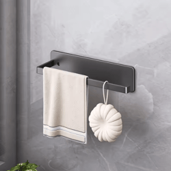 griproll carbon steel paper towel & fresh film holder – self-adhesive wall rack