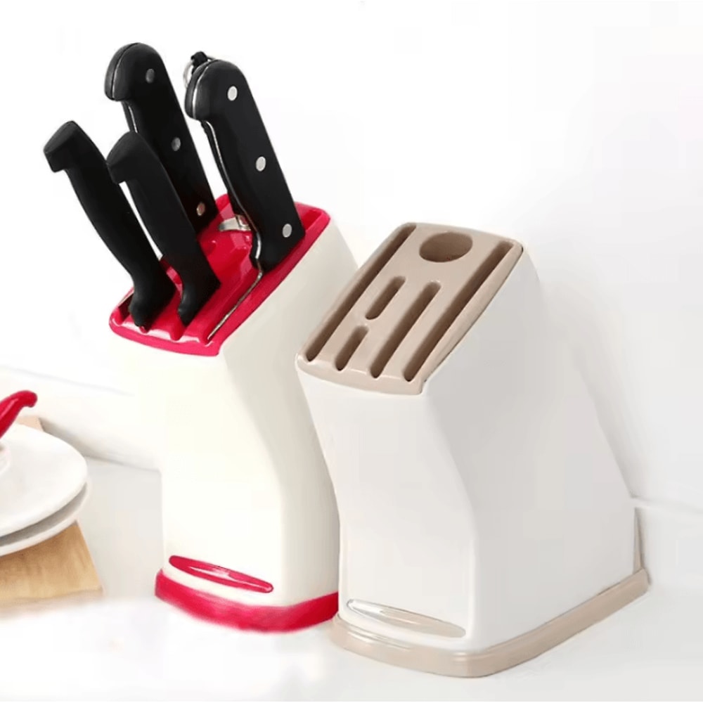 Multifunction Kitchen Knife Holder Drainage Cutlery Organizer 0