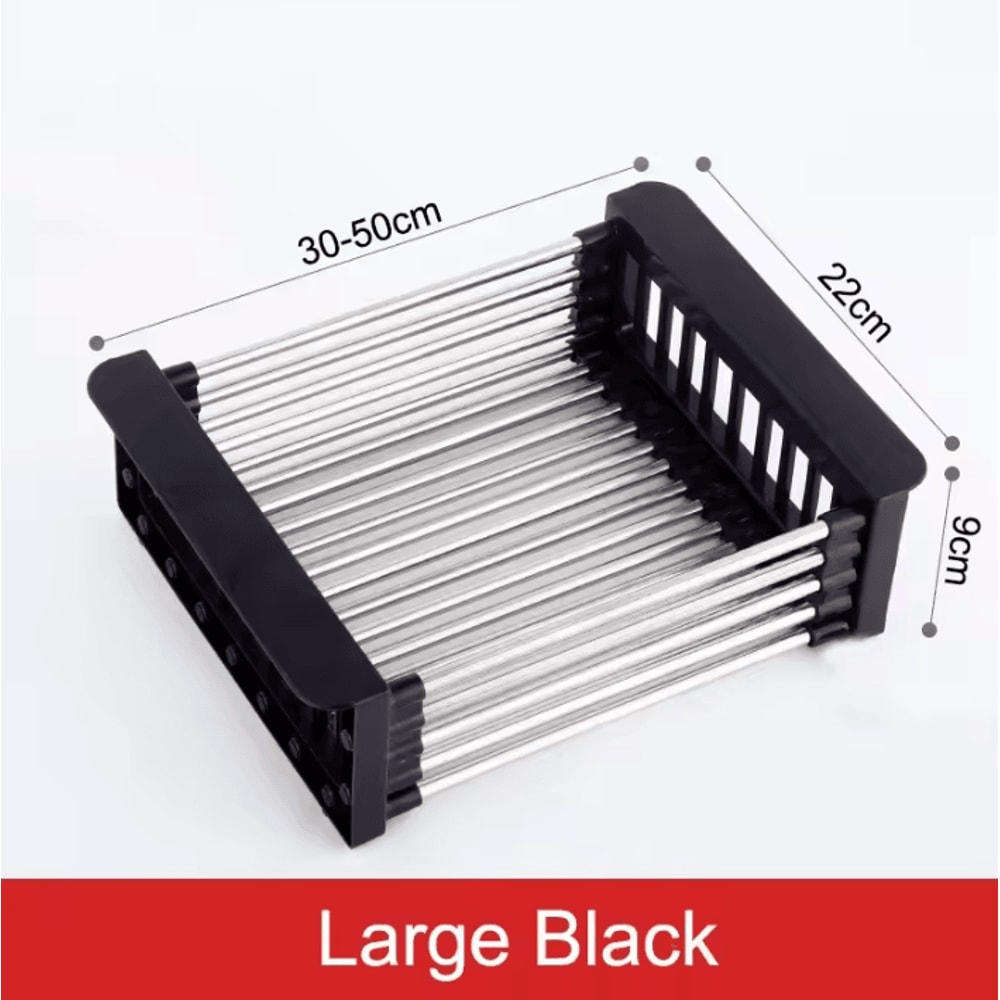 Extendable Stainless Steel Sink Drain Rack For Dish Produce Washing 6