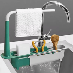 adjustable telescopic kitchen sink organizer rack