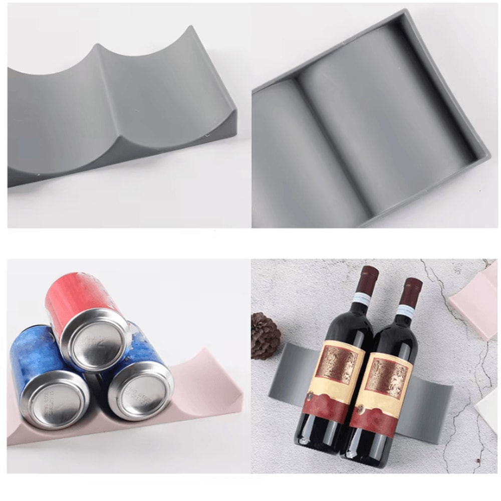 Stackable Wine Bottle Organizer Rack For Countertop Refrigerator 2