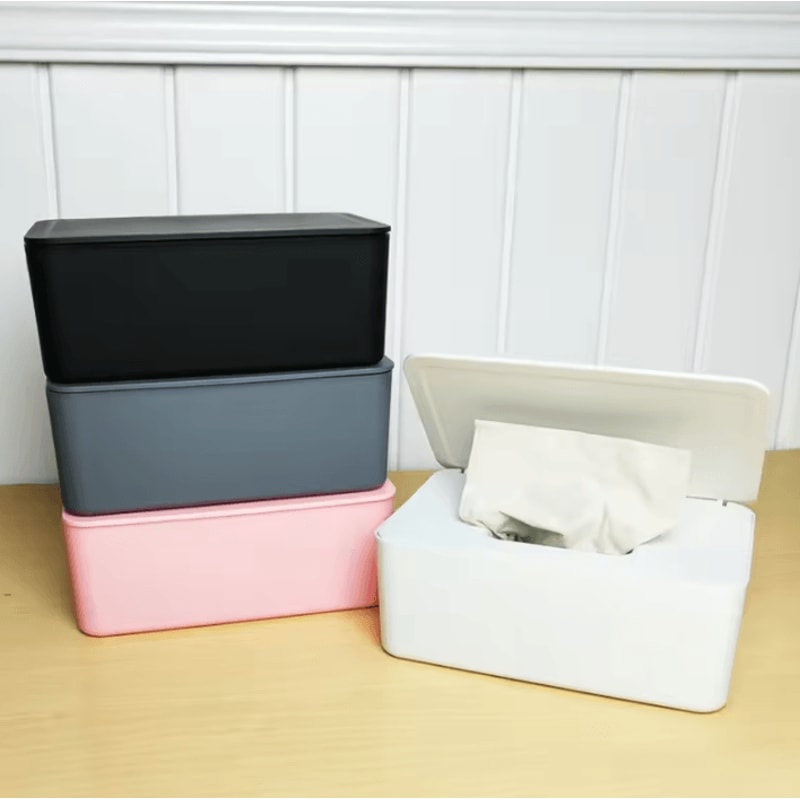 Modern Tissue Box Cover Wet Wipes Organizer For Home And Office 0