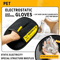 Reusable Pet Hair Remover Grooming Gloves With Lint Roller 0
