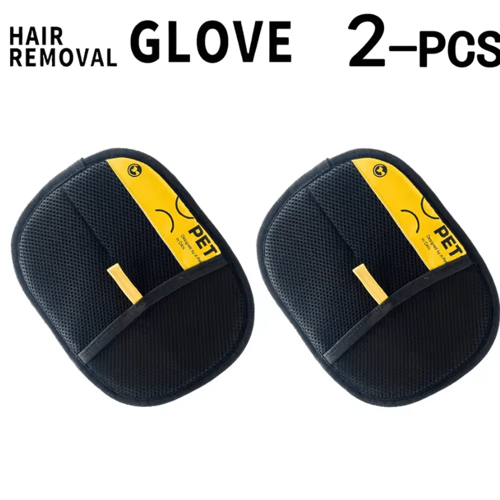 Reusable Pet Hair Remover Grooming Gloves With Lint Roller 3