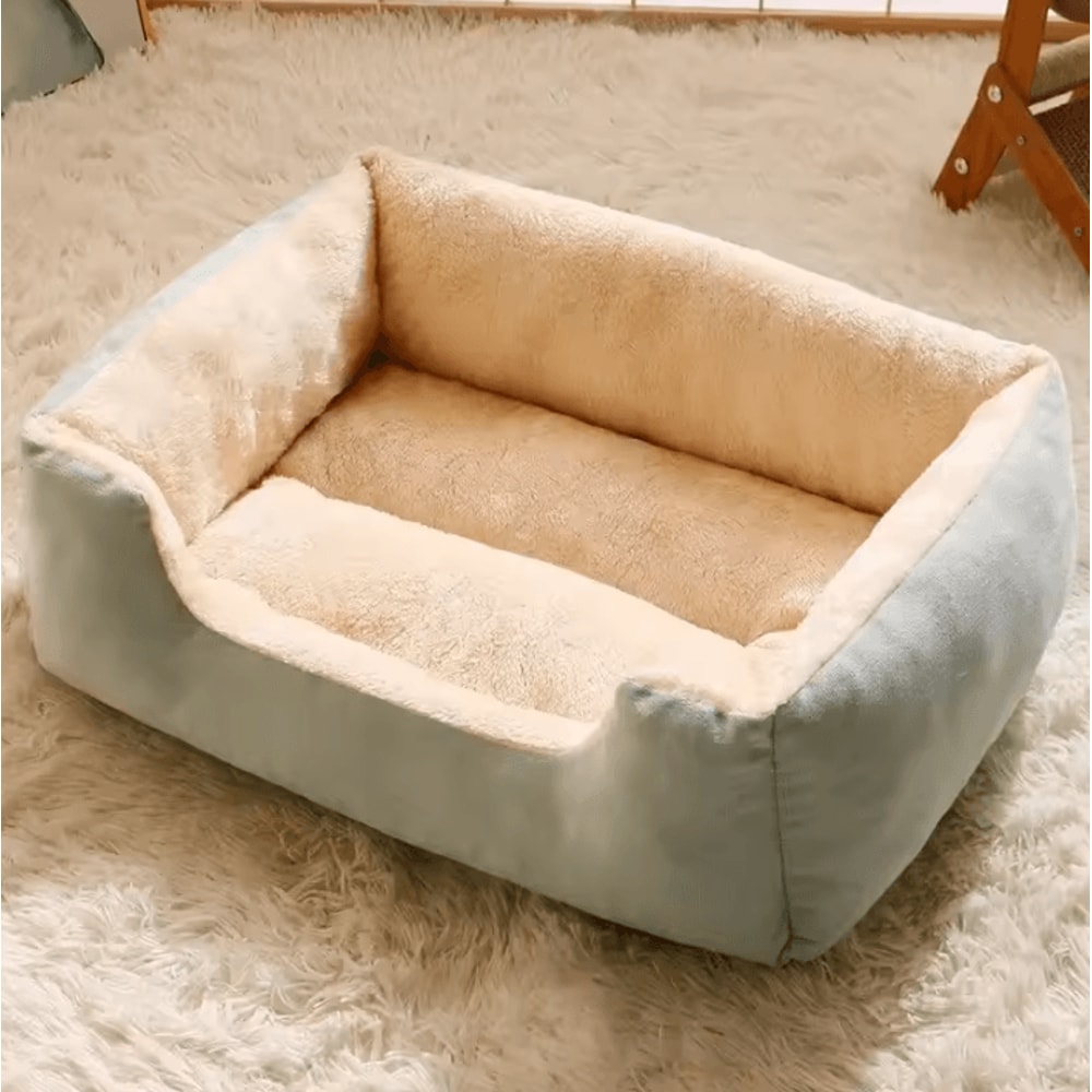 Cozy Plush Cat Dog Bed For Warm Winter Comfort 3