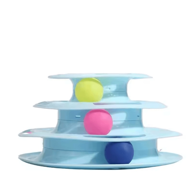 SpinPaws Interactive 3Tier Cat Track Tower Toy 2