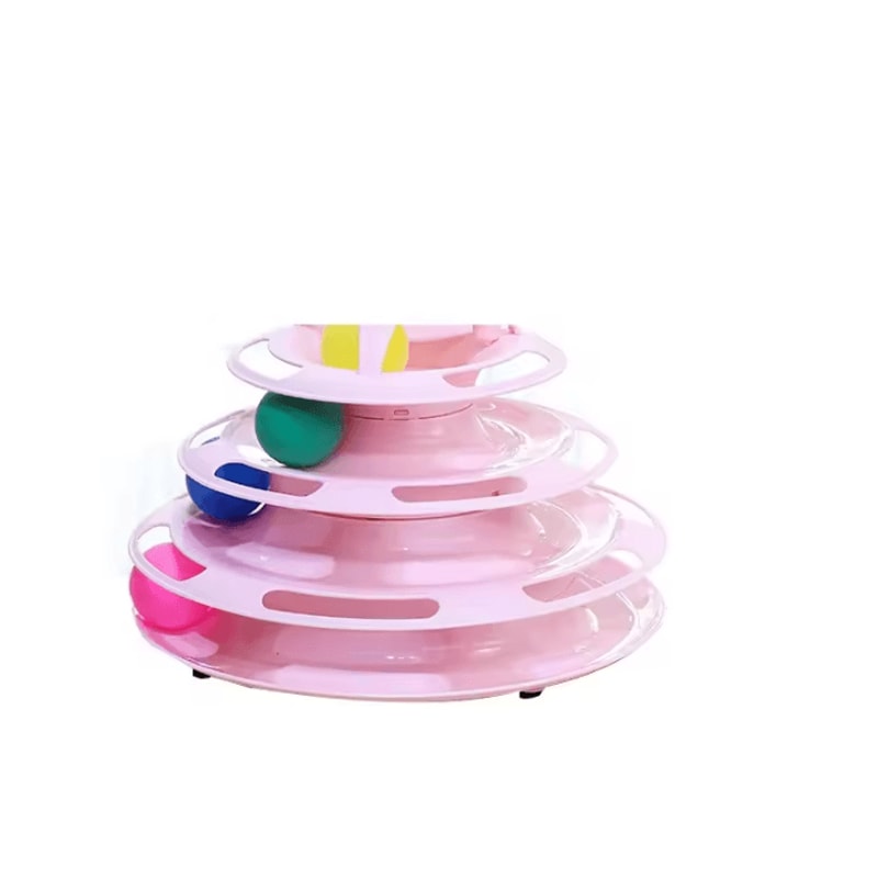 SpinPaws Interactive 3Tier Cat Track Tower Toy 6