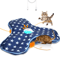 WhiskerHide Interactive Motion Cat Toy With Squeaky Mouse Feather Teaser 4