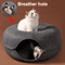 CozyLoop Felt Cat Tunnel Bed Interactive Donut Nest 0