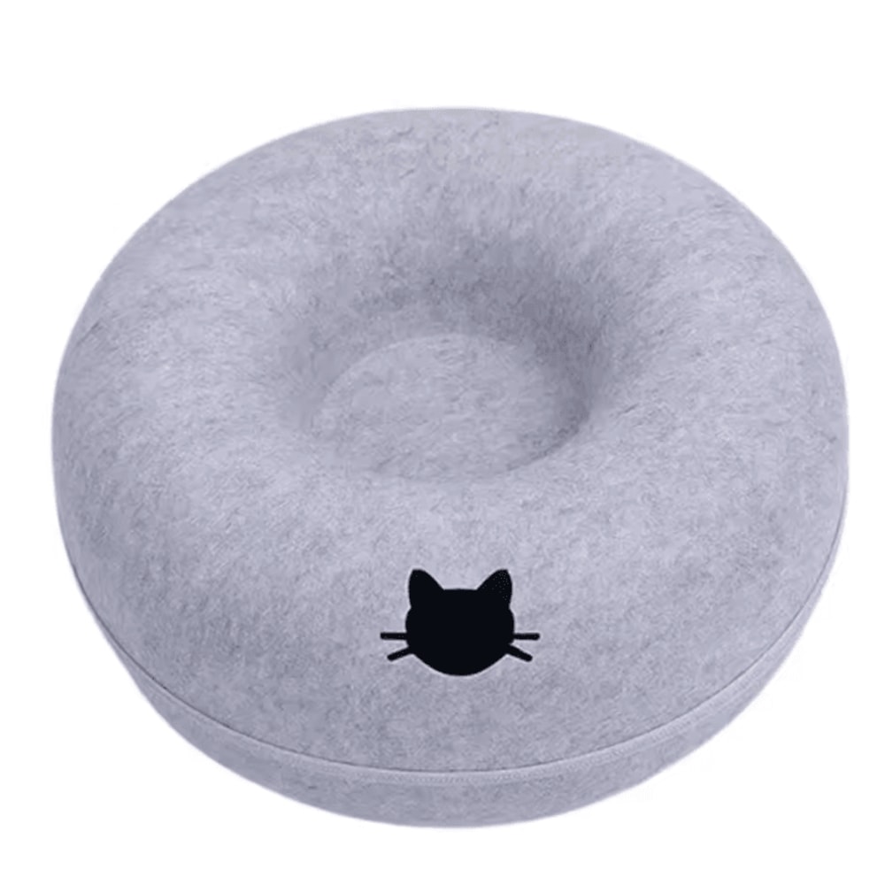 CozyLoop Felt Cat Tunnel Bed Interactive Donut Nest 2
