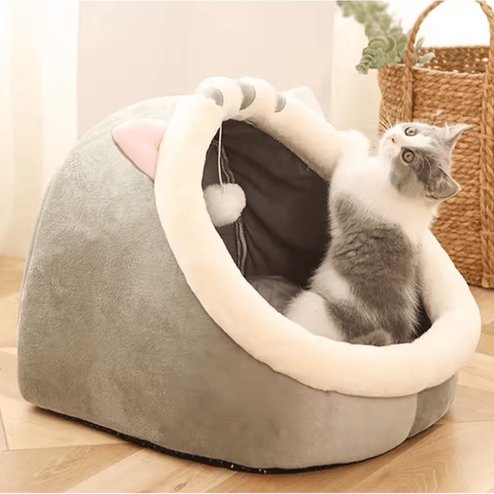 SnuggleDome SemiEnclosed Warm Cat Nest Bed 0