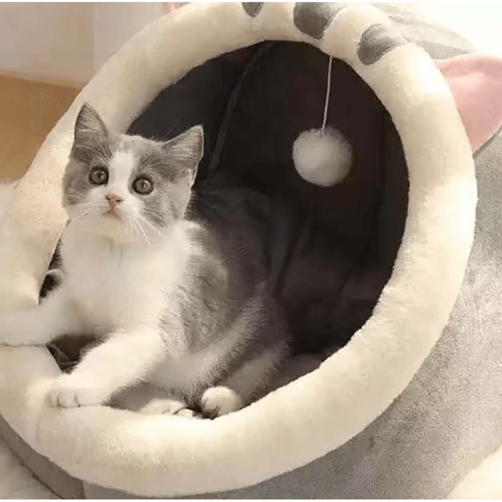 SnuggleDome SemiEnclosed Warm Cat Nest Bed 2