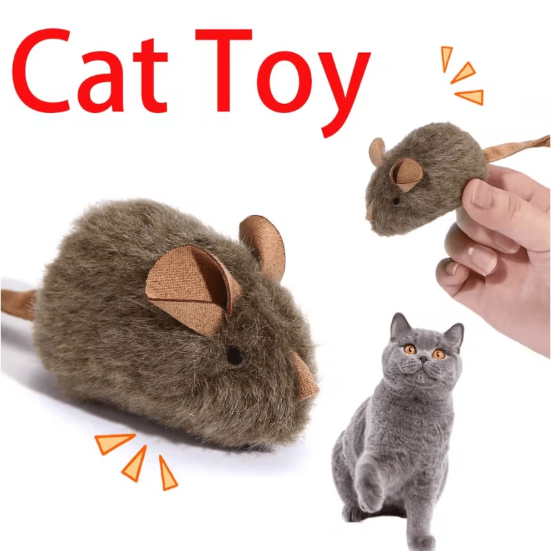 TinyPounce Plush Mouse Cat Chew Toy 0