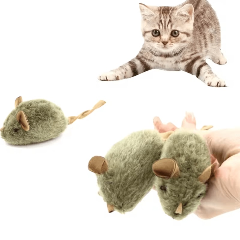 TinyPounce Plush Mouse Cat Chew Toy 1