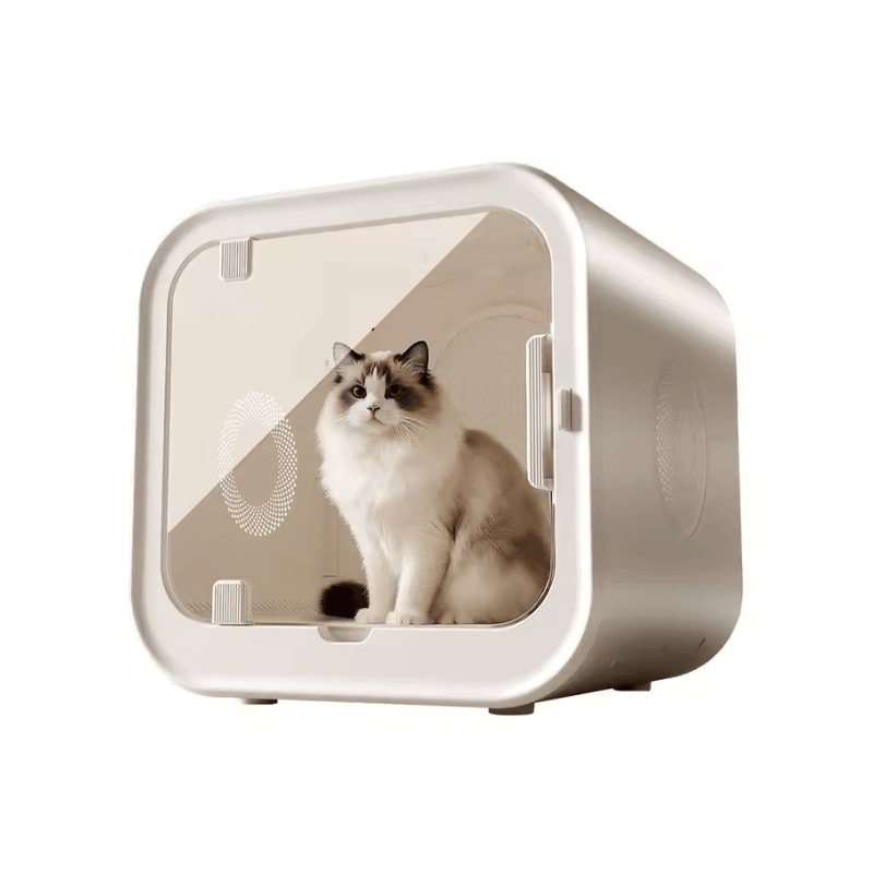FluffFlow UltraQuiet Pet Dryer Box For Cats Small Dogs 3