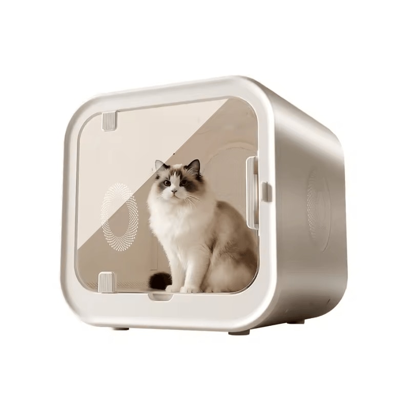 FluffFlow UltraQuiet Pet Dryer Box For Cats Small Dogs 4