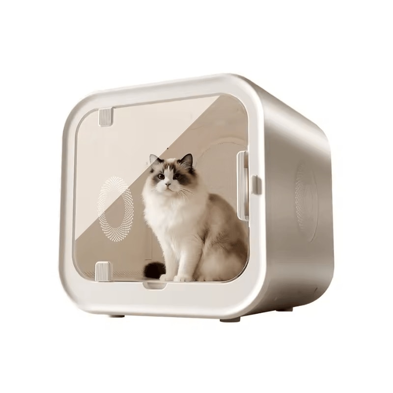 FluffFlow UltraQuiet Pet Dryer Box For Cats Small Dogs 6