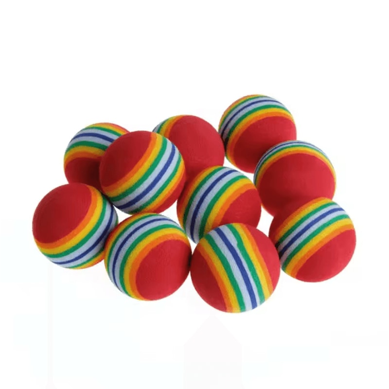 PlayPop Colorful Foam Rattle Balls For Cats 10PCS Interactive Toy Set 0