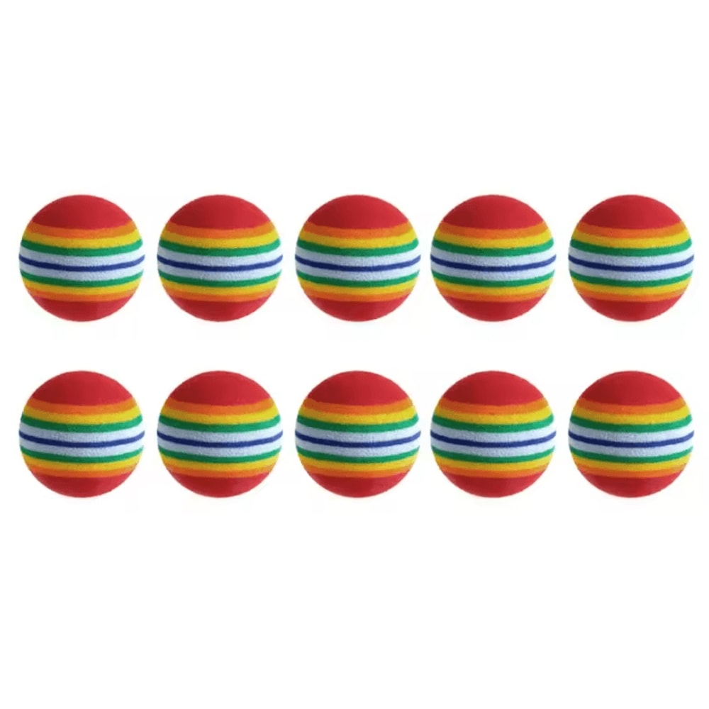 PlayPop Colorful Foam Rattle Balls For Cats 10PCS Interactive Toy Set 3