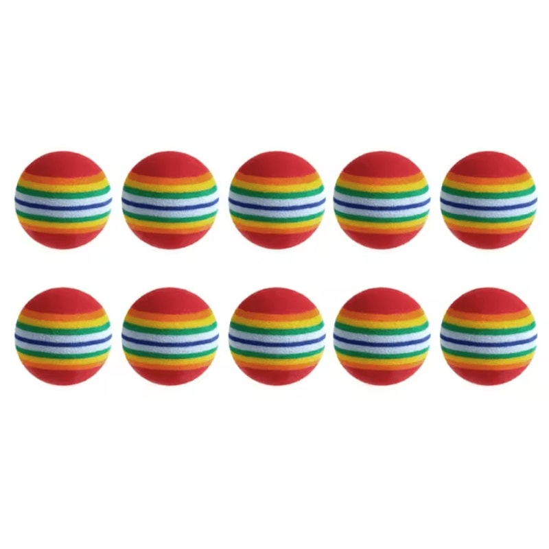 PlayPop Colorful Foam Rattle Balls For Cats 10PCS Interactive Toy Set 3