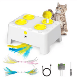 pouncepop rechargeable whack-a-mole interactive cat toy