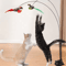FeatherChase Double Bird Teaser Wand Set With Suction Cup Base 0