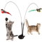 FeatherChase Double Bird Teaser Wand Set With Suction Cup Base 3