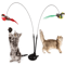 FeatherChase Double Bird Teaser Wand Set With Suction Cup Base 3