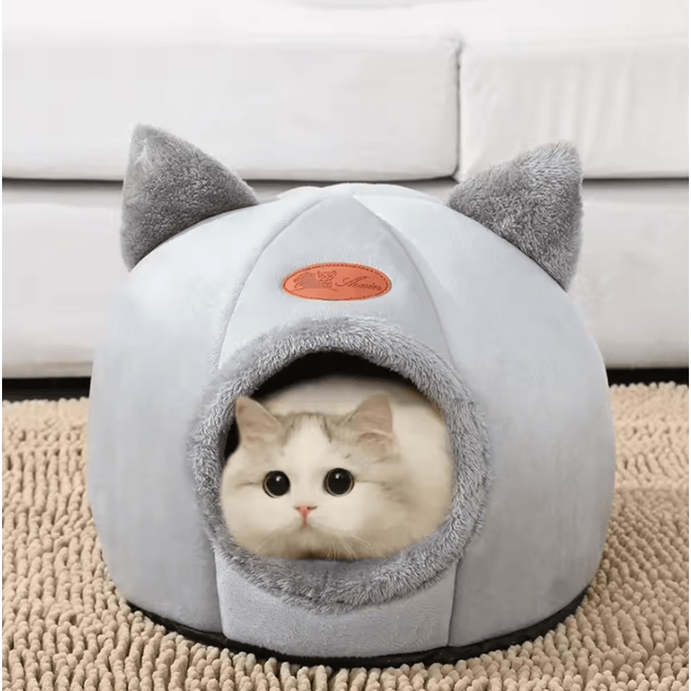 DreamCove Deep Sleep Winter Cat Cave Bed 1