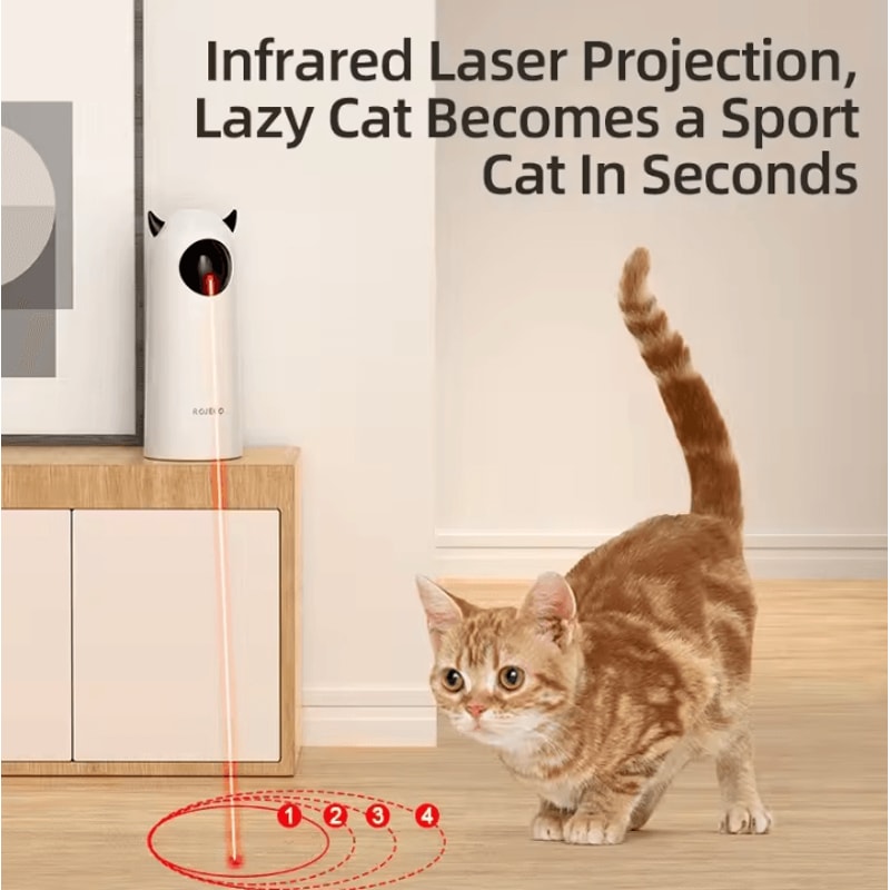 LaserPounce Smart Interactive LED Cat Toy By ROJECO 1