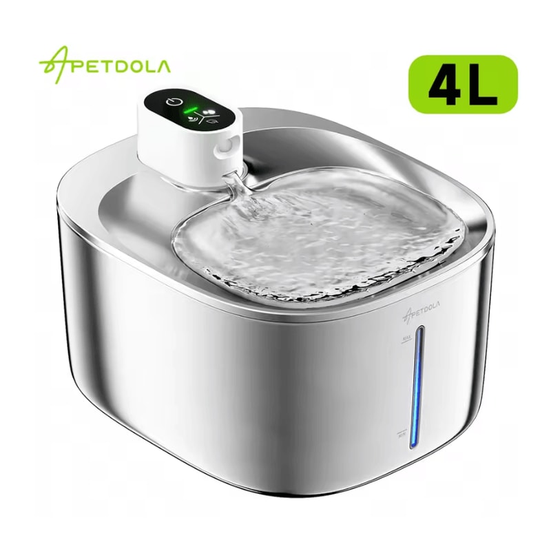 PureFlow Wireless 4L Cat Water Fountain By APETDOLA 0