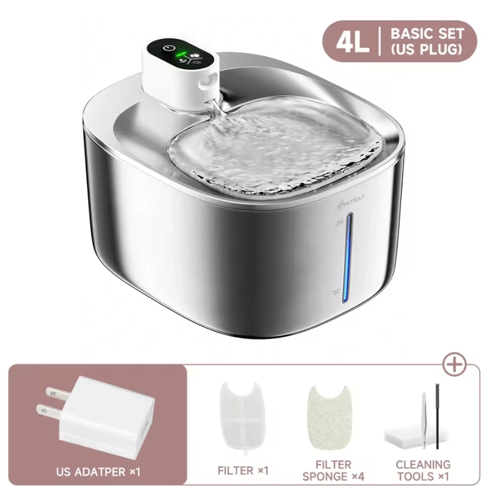 PureFlow Wireless 4L Cat Water Fountain By APETDOLA 4