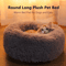 Calming Plush Donut Pet Bed For Cats Small Dogs 0