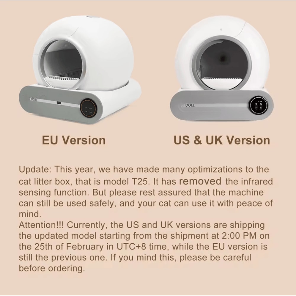 DOEL Smart SelfCleaning Cat Litter Box With App Control 1