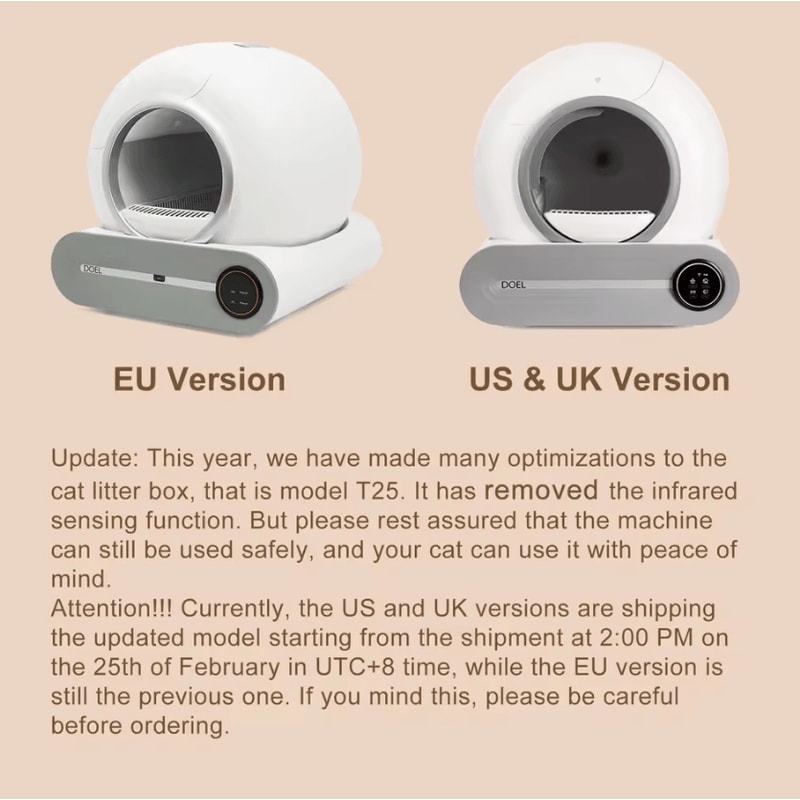 DOEL Smart SelfCleaning Cat Litter Box With App Control 1