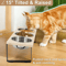 15 Tilted Elevated Cat Bowls With Stainless Steel Feeding Set 1