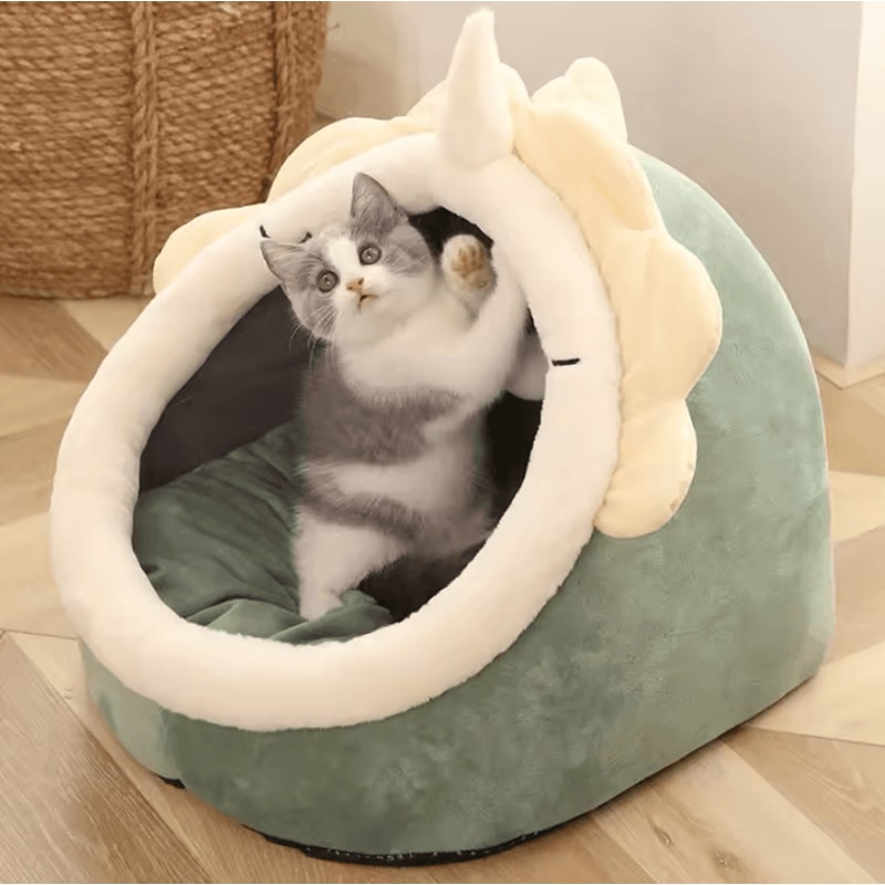 SelfWarming Pet Tent Cave Bed For Cats Small Dogs 4