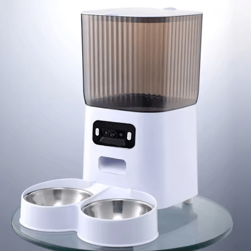 Smart 5L Automatic Cat Feeder With Camera Dual Bowls 5