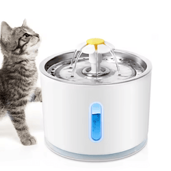 stainless steel automatic cat water fountain for cats & dogs