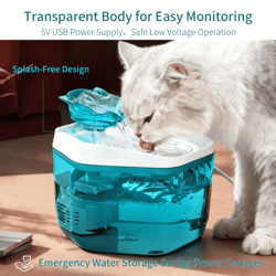 usb automatic cat water fountain 1.2l for cats & small dogs