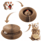 CozyPaws Foldable Cat Scratcher Tunnel Toy With Catnip Bell 0
