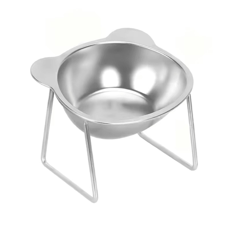 CozyTilt Elevated Stainless Steel Cat Bowl Set 4