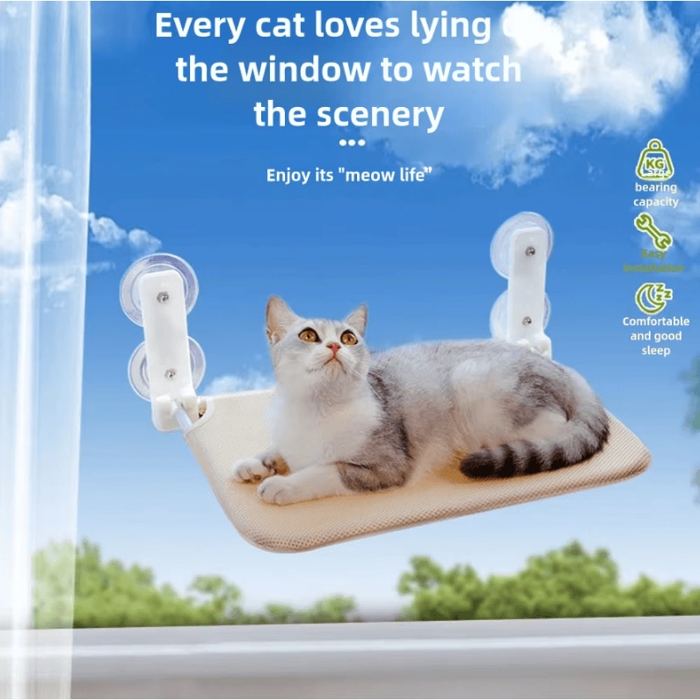 CloudLounge Foldable Window Cat Hammock 1