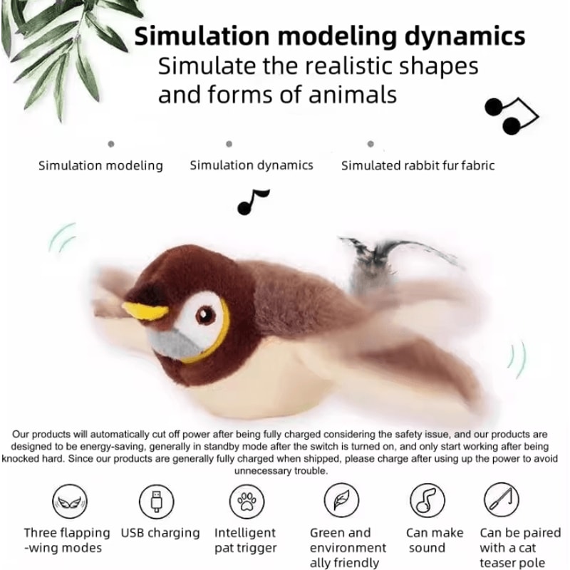ChirpyWing Interactive Flapping Bird Cat Toy 1