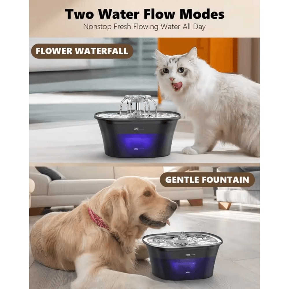 AquaFlow 25L Automatic Pet Water Fountain For Cats Dogs 1